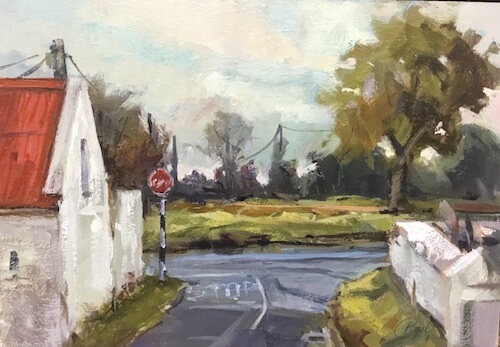 Glasshouse Corner Baldungan, Skerries Oil on Board . . . . . 7 X 10 inches